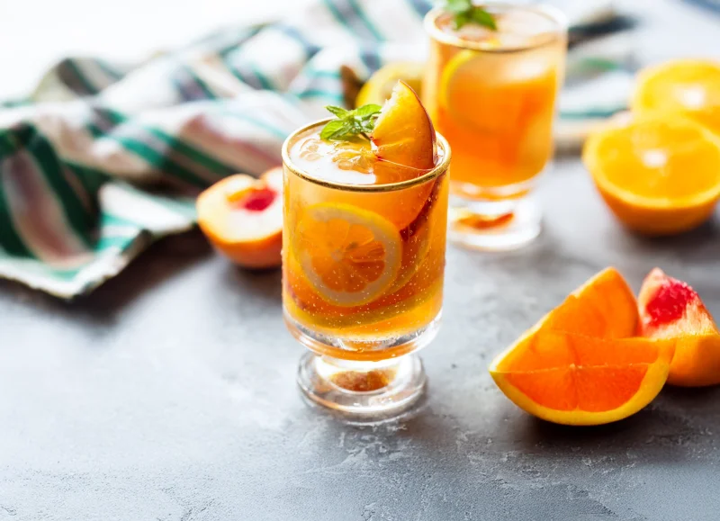 Peach Iced Tea Mocktail